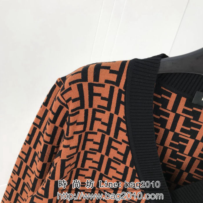 FENDI芬迪 18ss秋冬新款 雙F字母 羊毛開衫 男款毛衣 ydi1418